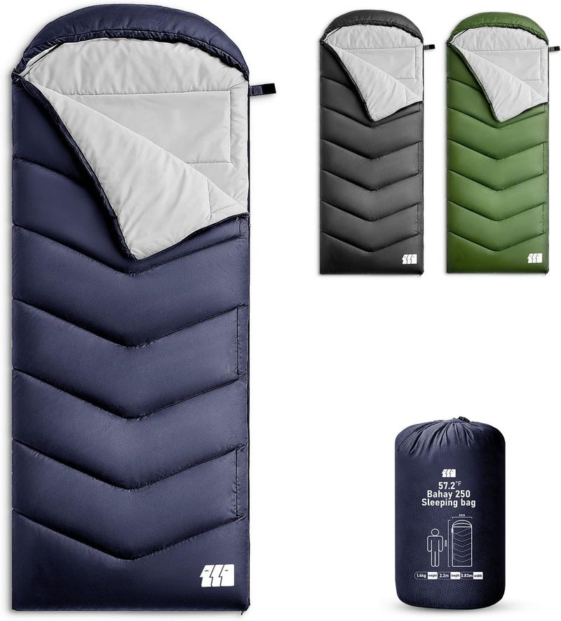 TANSTRIDER Ultralight Warm Weather Sleeping Bag - Portable, Waterproof, Compact Lightweight, Comfort with Compression Sack - Great for Outdoor Camping, Backpacking & Hiking - Image 1